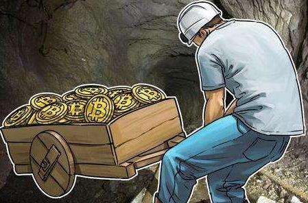 Dogecoin mining equipment surrounded by themed decorations